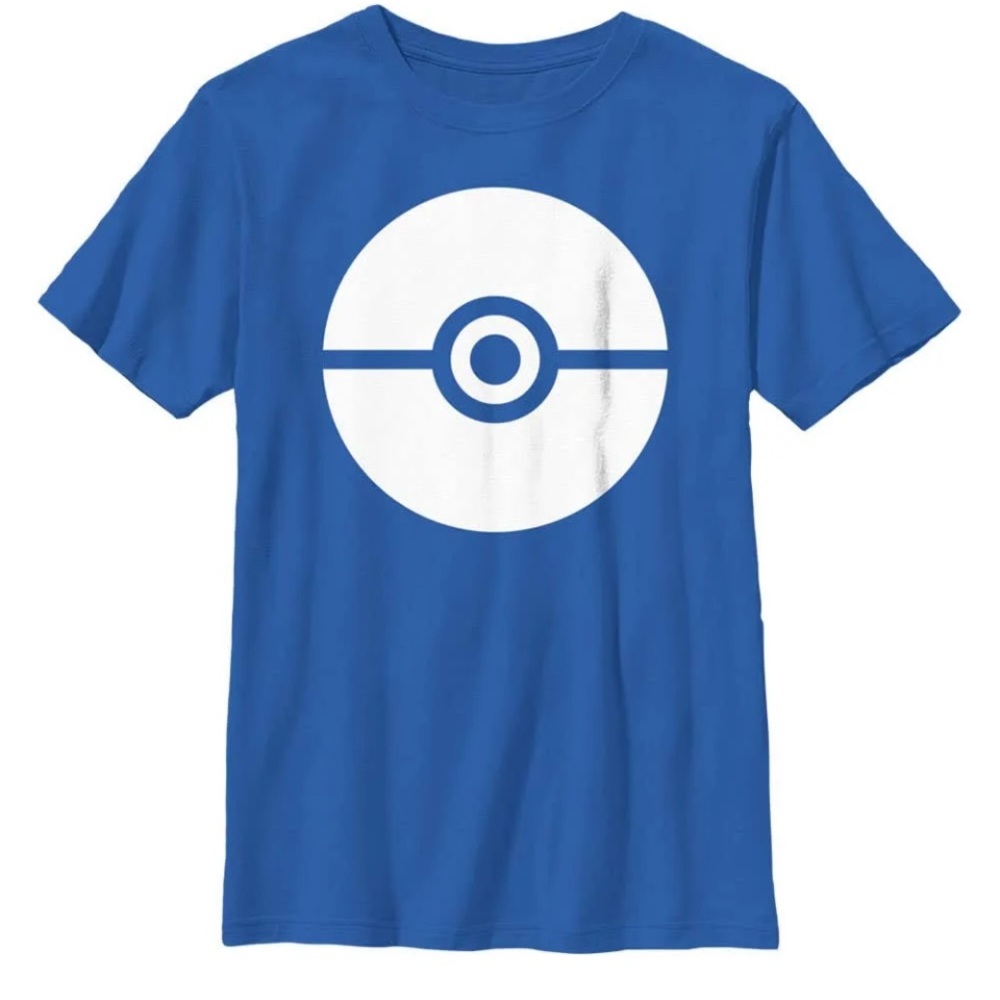 Pokemon White Pokeball Graphic T Shirt Youth XL Blue New